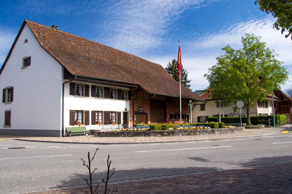 Eines der wenigen verbliebenen Bauernhäuser Möhlins