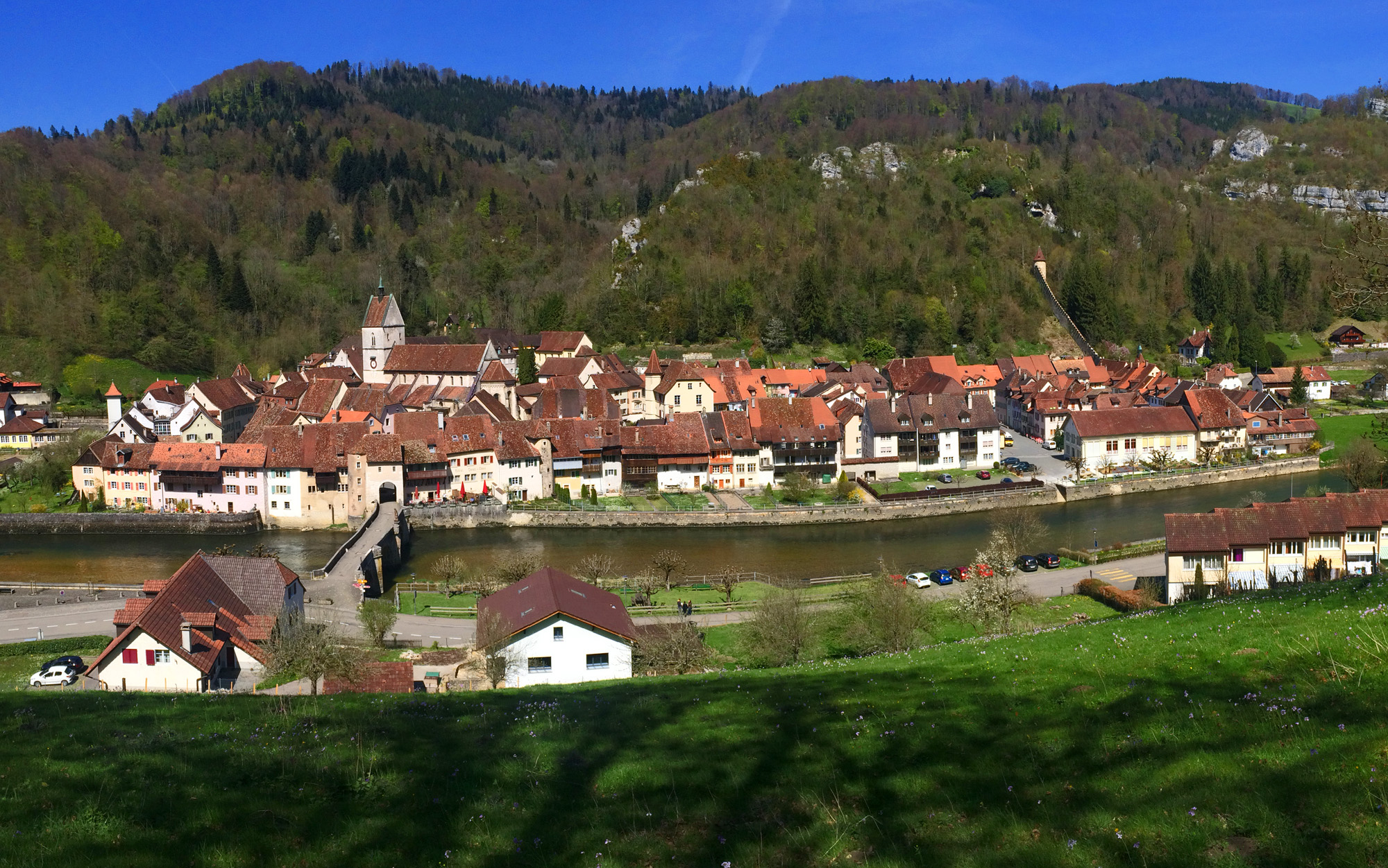St. Ursanne in der Übersicht