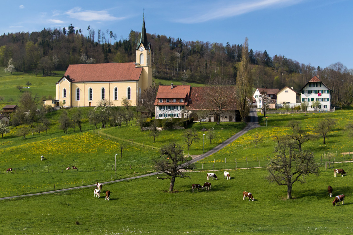 Die neugotische Kirche von Nunningen-Oberkirch