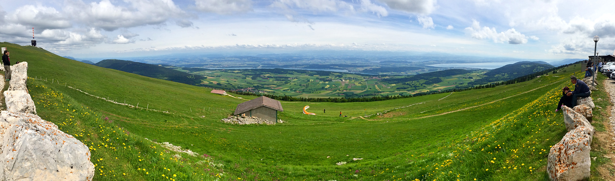 Panorama vom Chasseral-Gipfel