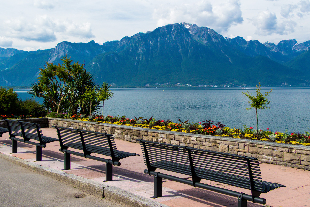 An Montreux' Promenade geniesst man wundervolle Aussichten