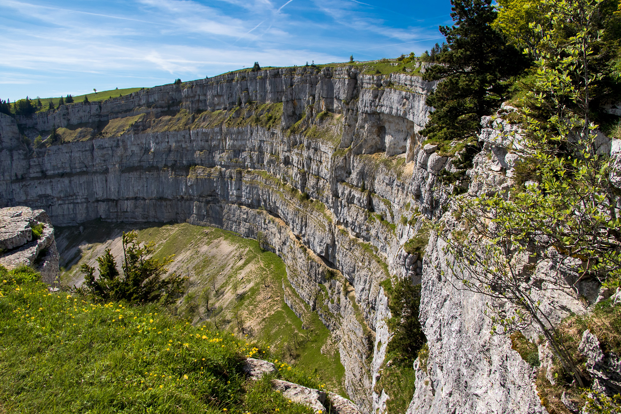 160 Meter Höhe messen die steilen Felswände