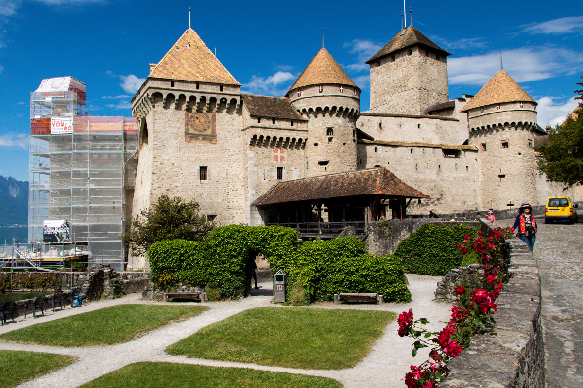 Schloss Chillon (VD) in seiner ganzen Pracht