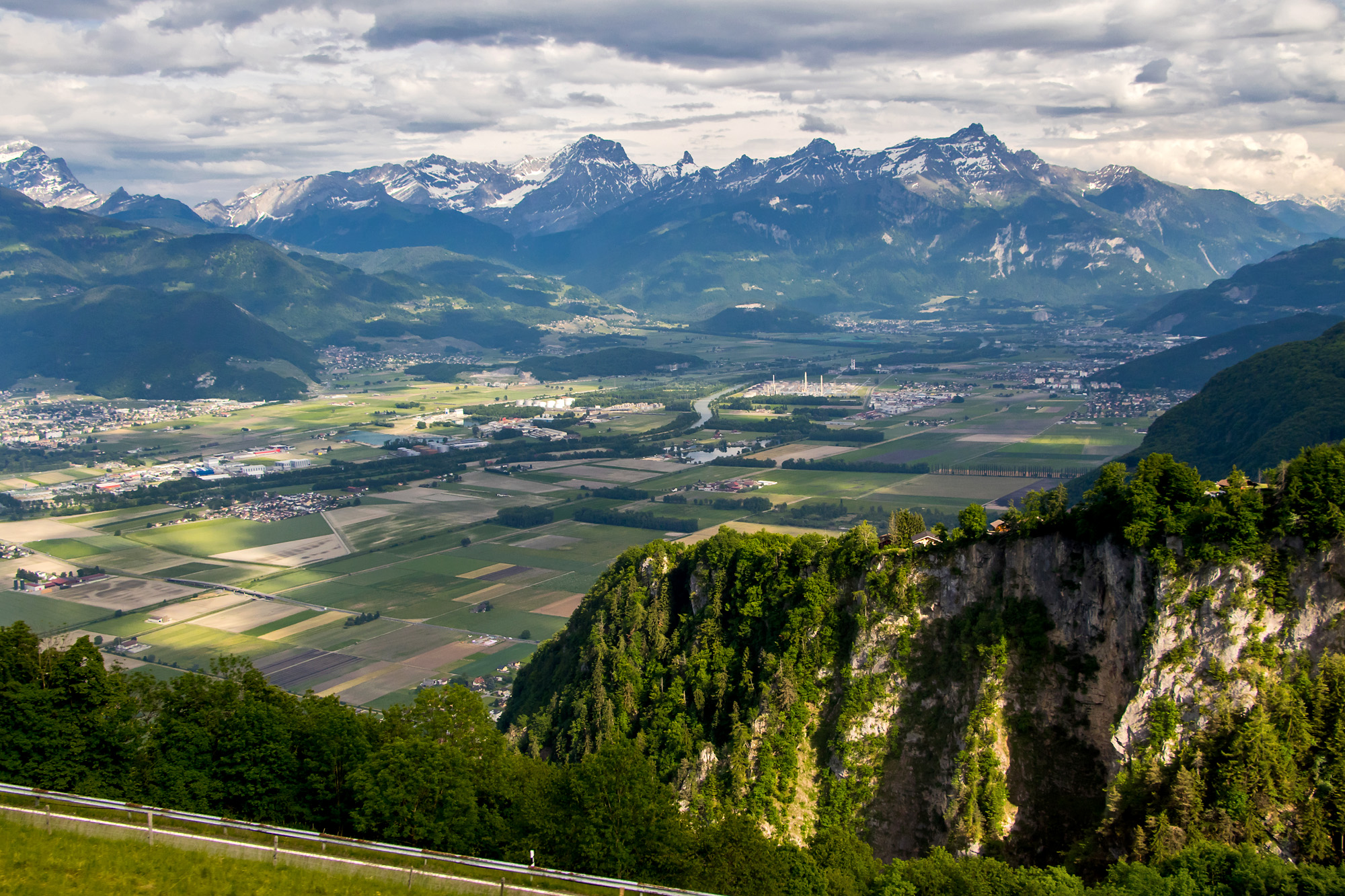 Ausblick von Torgon in Richtung Monthey