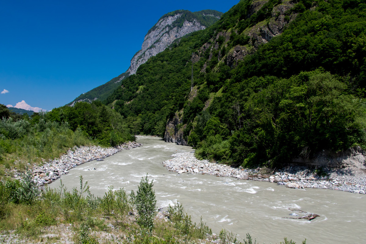 Rhone-Wanderung von Lavey nach Evionnaz