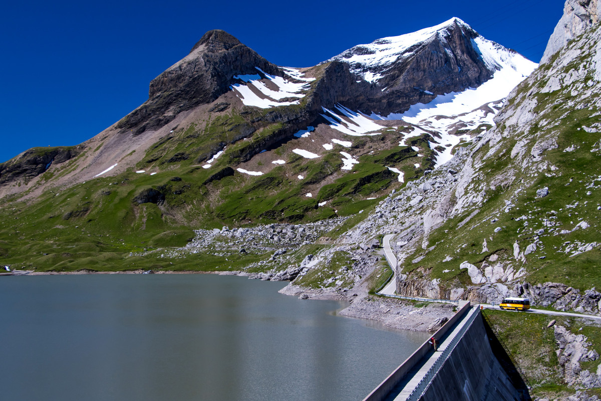 Am Sanetsch-Stausee (VS) angekommen