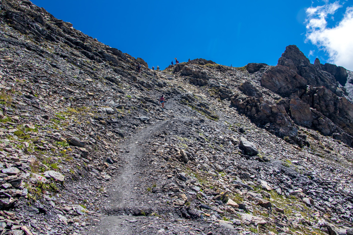 Fast geschafft, da oben ist der Col de Torrent!