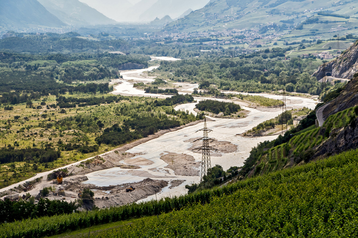 Die mäandrierende Rhone 