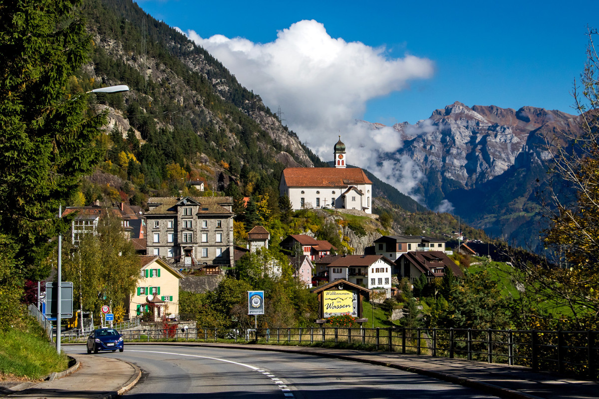 Wassen am Gotthard, für einmal nicht von der Eisenbahn aus gesehen